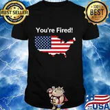 You're Fired Donald Trump Presidential American Flag Map Election Shirt