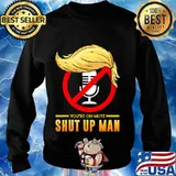 You're On Mute Shut Up Man Hair Donald Trump Shirt Sweater