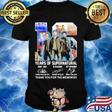 16 years of Supernatural 2005-2021 thank you for the memories signature shirt