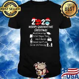 2020 Merry Quarantine Christmas Mask Wearing Toiletpaper Panic Wash Hanhs Corona Virus Shirt