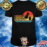 3 Barrels 2 Hearts 1 Dream Racing Horse Sunset Shirt