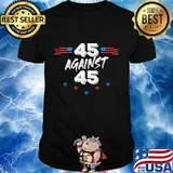 45 Against 45 Voted Voters Election American Flag Stars Shirt