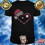 Alabama Crimson Tide Football Heart Snoopy Wear Santa Hat Christmas Shirt