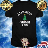 All I Want for Christmas is 2021 Sarcastic Humorous Holiday T-Shirt