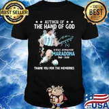 Author Of The Hand Of God Diego Maradona Thank You For The Memories Signuature Shirt