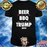 Beer Bbq Trump 2024 Election Stars Shirt