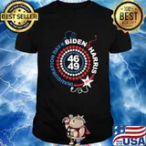 Biden Harris Inauguration Day 2021 Faith Restored Red White And Blue Stars Circle Shirt