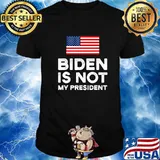 Biden Is Not My President Patriot Election Pro Trump American Flag Shirt
