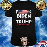 Biden Not My President Trump Is My President American Flag Shirt