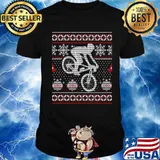 Bmx Bike Cyclist Bicycle Rider Bicyclist Happy Holidays Xmas Shirt