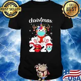 Christmas 2020 Santa Unicorn Reindeer Wear Mask Shirt