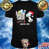 Christmas 2020 Snoopy Wear Hat Santa Mask Go To Shopping Christmas Shirt