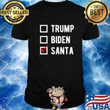 Christmas 2020 Trump Biden Santa Check Mark Election Shirt