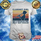Clarinet Girl Like A Regular Girl Only Way Cooler Vintage Shirt