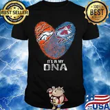 Colorado Avalanche And Denver Broncos It's In My Dna Nfl Football Heart Shirt