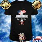 Ctrl Alt Del Byedon Trump Loser Get Out Of The House Deleted American Flag Shirt