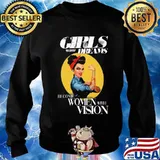 Girls Dreams Become Women Vision Strong Ribbon Red Shirt Sweater