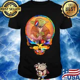 Grateful Dead Steal Your Face Skull Yoda Listen Music Shirt