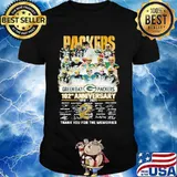 Green Bay Packers 102th Anniversary 1919 2021 Thank You For The Memories Signature Shirt