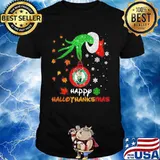Grinch Boston Celtics happy hallothanksmas shirt