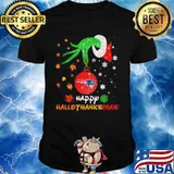 Grinch New england patriots head happy hallothanksmas shirt