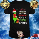 Hallwark Christmas Movies Inside Because It's Too Peopley Outside Xmas Shirt