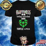 Happiness Is Being Married To A Turtle Lover Heart Shirt