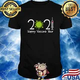 Happy Vaccine Year 2021 Corona Virus Shirt