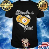 Heart Diamonds Girl Pittsburgh Steelers Team Football Shirt
