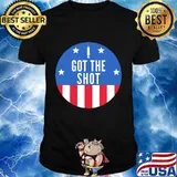 I Got The Shot Vaccine Immune Hug Me Immunity Cause Adults American Shirt