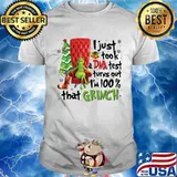 I Just Took A DNA Test Turns Out I'm 100% That Grinch Cane Throne Christmastree Xmas Shirt