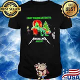 I Just Wanna Listen To Metallic All Day Grinch Merry Christmas Shirt