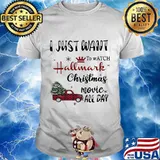 I Just Want To Watch Hallmark Christmas Movie Allday Car Xmas Shirt