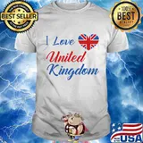 I Love United Kingdom Heart Flag Shirt