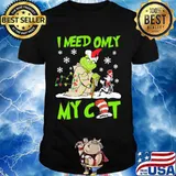 I Need Only My Cat Grinch Santa Reindeer Xmas Shirt