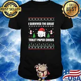 I Survived The Great Toilet Paper Crisis Santa Merry Christmas Shirt