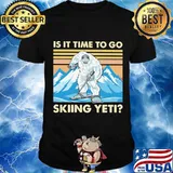 Is It Time To Go Skiing Yeti Bigfoot Vintage Shirt
