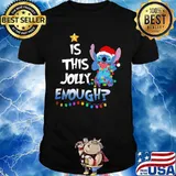 Is This Jolly Enough Christmastree Stitch Xmas Shirt