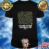 It’s Fine I’m Fine Everything Is Fine Christmas Lights Shirt