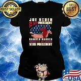 Joe Biden Is My President Kamala Harris Is My Vice President American Flag Shirt Ladies tee