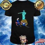 Lady Liberty And Uncle Sam Take Out The Garbage Donald Trump Shirt