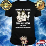 Legends Never Die Diego Maradona Thank You For The Memories Football Shirt