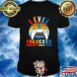 Level 8 Unlocked Awesome 2013 Gamer 8 Birthday 8 Years Old Vintage Shirt