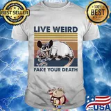 Live Weird Fake Your Death Mouse Vintage Shirt