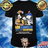 Los Angeles City Of Champions 2020 Nba Champions Snoopy And Mickey Disney Football Shirt