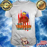 Make Thanksgiving Great Again Trump Supporter Turkey American Flag Shirt