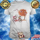 Maple Leaves Snoopy Riding Bike Logo Kansas City Chiefs Shirt