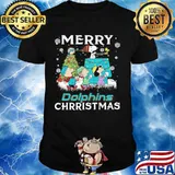 Merry Dolphins Christmas Peanuts Xmas Tree Shirt