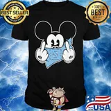 Mickey Middle Finger Mask North Carolina Tar Heels Football Disney Shirt