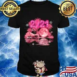 Moon Ribbon Pink Happy New Year 2021 Shirt